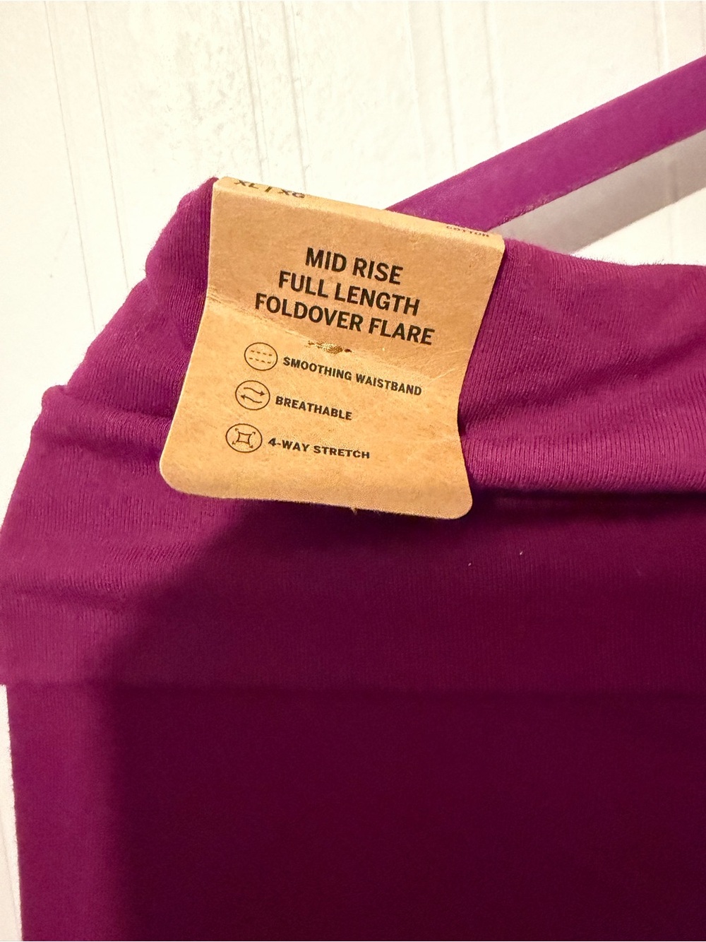 Pink Fold-Over Waist Lounge Pants - Magenta XL NWT - Picture 3 of 5